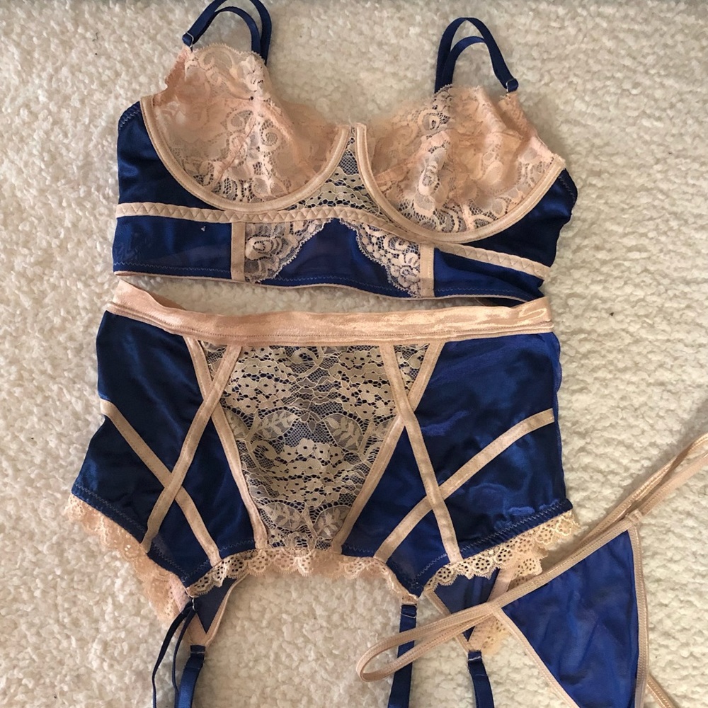 Real and blue lingerie